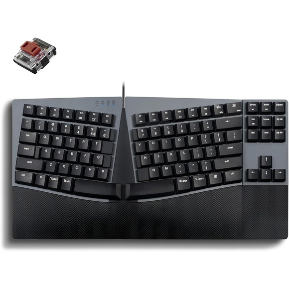 Perixx Other - Perixx PERIBOARD-335 Wired Compact Ergonomic Mechanical Keyboard Brown Switch
